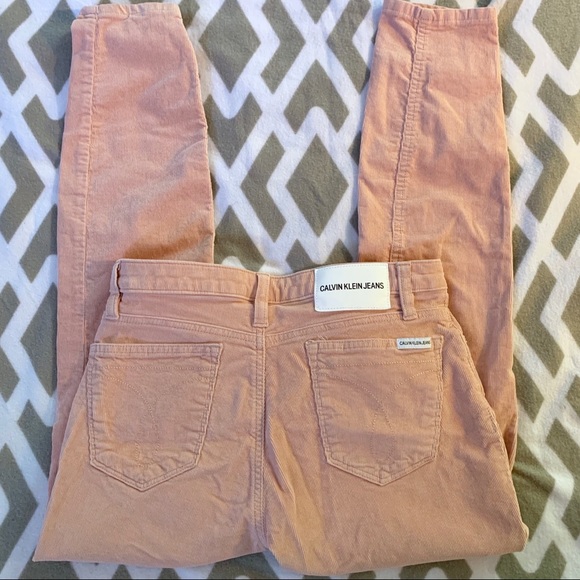 Calvin Klein Jeans Pink Mid Rise Skinny Corduroys - Picture 4 of 7